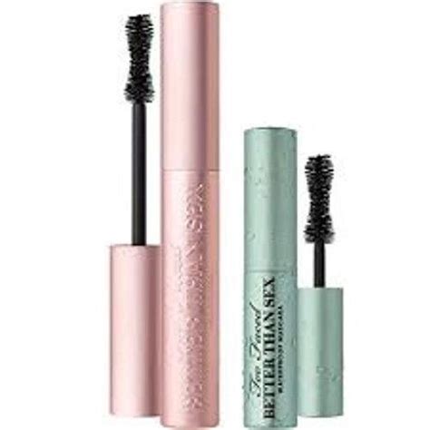 Too Faced Better Than Sex Mascara Duo Regular Full Size And Travel Sized Waterproof Set Sexy