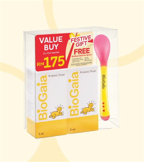 Biogaia Probiotic Drops Twin Pack Foc Silicone Spoon Exp