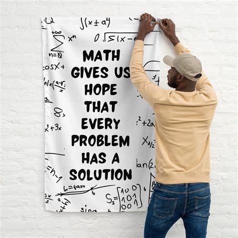 Math Every Problem Has A Solution Wall Flag Gift For Math Etsy Math