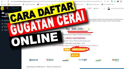 CARA MENDAFTARKAN GUGATAN ONLINE Gugatan Cerai YouTube