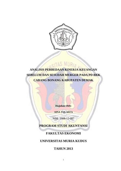 Pdf Analisis Perbedaan Kinerja Keuangan Sebelum Dan Sesudah