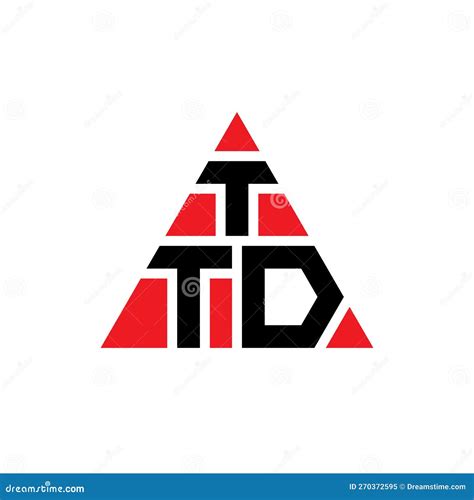 Ttd Triangle Letter Logo Design With Triangle Shape Ttd Triangle Logo Design Monogram Stock