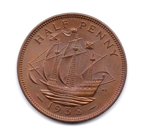 1938 Halfpenny Coinage Of England