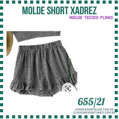 Molde Short Xadrez Camaleoa Atelier De Costura