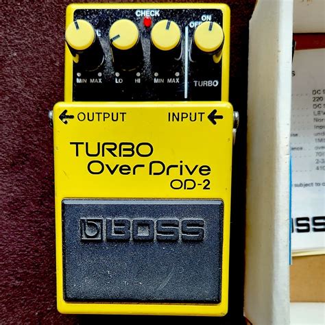 Boss OD-2 1991 Turbo Overdrive guitar pedal in original box | Reverb