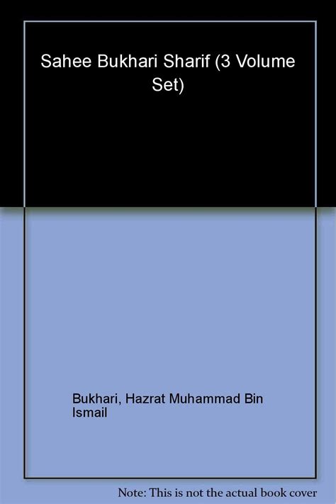 Sahee Bukhari Sharif 3 Volume Set Amazon Br