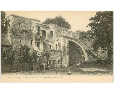 carte postale ancienne 27 GISORS Château Corps de Garde animation