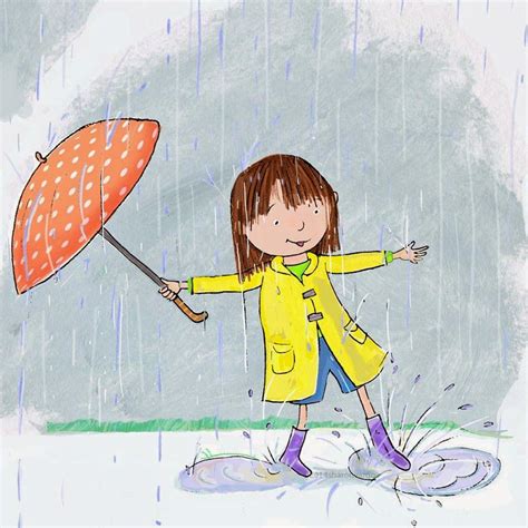 Rainy Day Walk By Sharon Vargo Illustration Pinterest