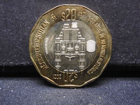 2021 Commemorative 20 Peso Coin From Mexico 500 Years Of Historic ...