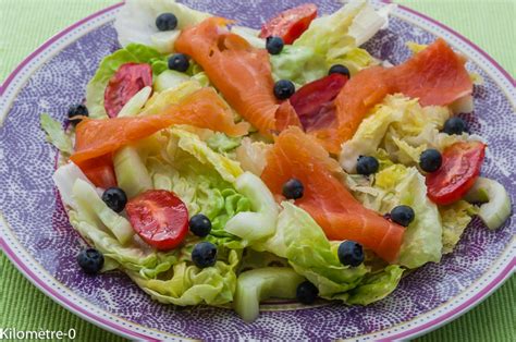 Salade De Truite Fum E Myrtilles Concombre Et Tomates Kilom Tre