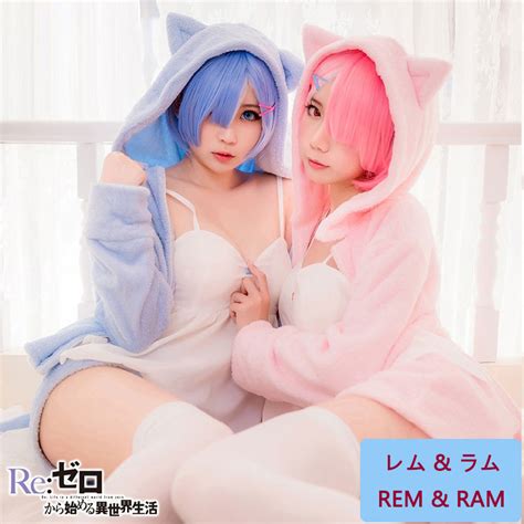 Reゼロから始める異世界生活 レム ラム 2色 猫耳 パジャマ コスプレ衣装 可愛い Cute Cos In Jp