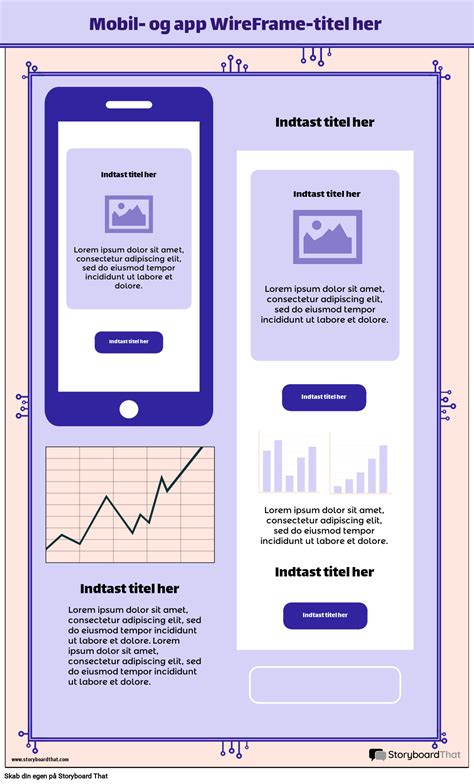 Corporate Mobile Wireframe Skabelon Storyboard