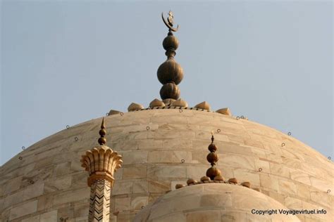 Agra Taj Mahal Domes Lotus Design India