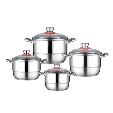 Stainless Steel Steamer Pot Cooking Pots Cookware Set With Lids | Shop ...