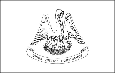 Louisiana State Flag Coloring Page