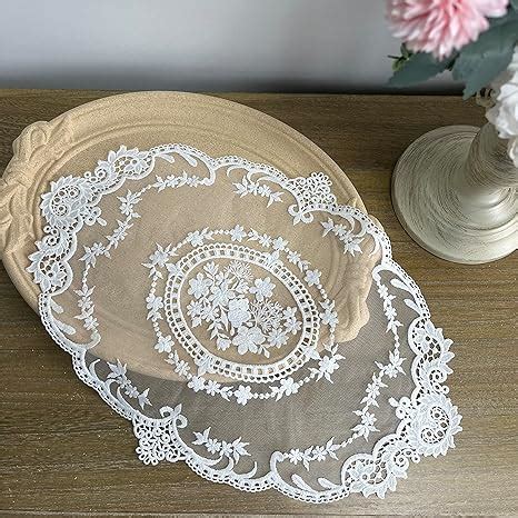 Pack Retro French Style Lace Placemats Fashionable Embroidered Cup Mat