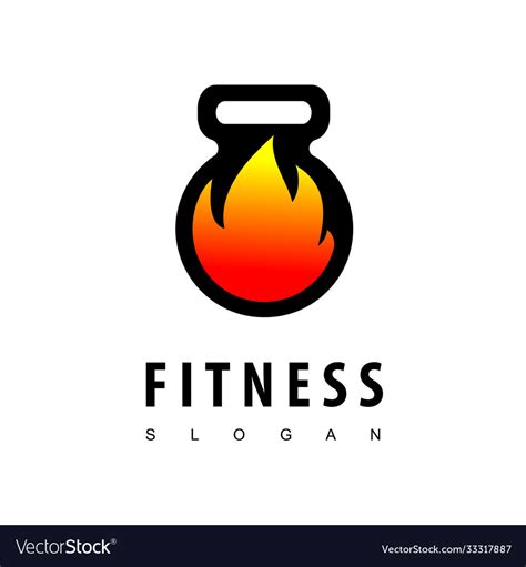 Fitness logo design inspiration Royalty Free Vector Image