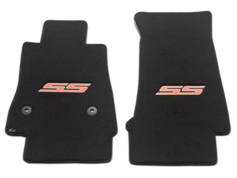 Lloyd Camaro Velourtex Front Floor Mats With Red SS Logo Black 620190