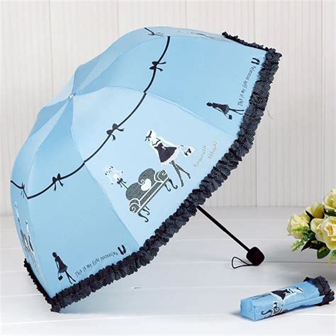 Beautiful Girl Pattern Umbrella Rain Women Fashion Arched Umbrellas