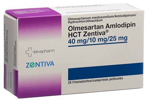 OLMESARTAN AMLODIPINE HCT Zentiva Filmtabl 40 10 25 Mg Blist 28 Stk