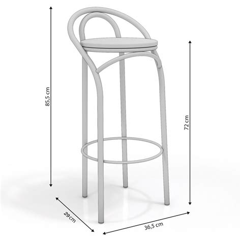 Banqueta Dublin Cromada Nude Kappesberg