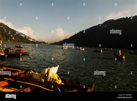 Hill Station Mountain River Boat Nobody Stock Photo Alamy