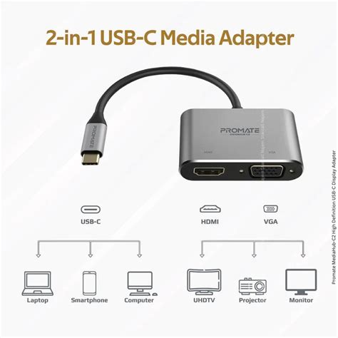 Promate Mediahub C High Definition Usb C Display Adapter Best Price