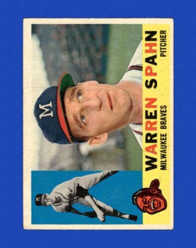 Topps Set Break Warren Spahn Vg Vgex Crease Gmcards Ebay