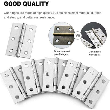 NORCKS Stainless Steel Door Hinges 8 Stainless Steel Hinges Stainless