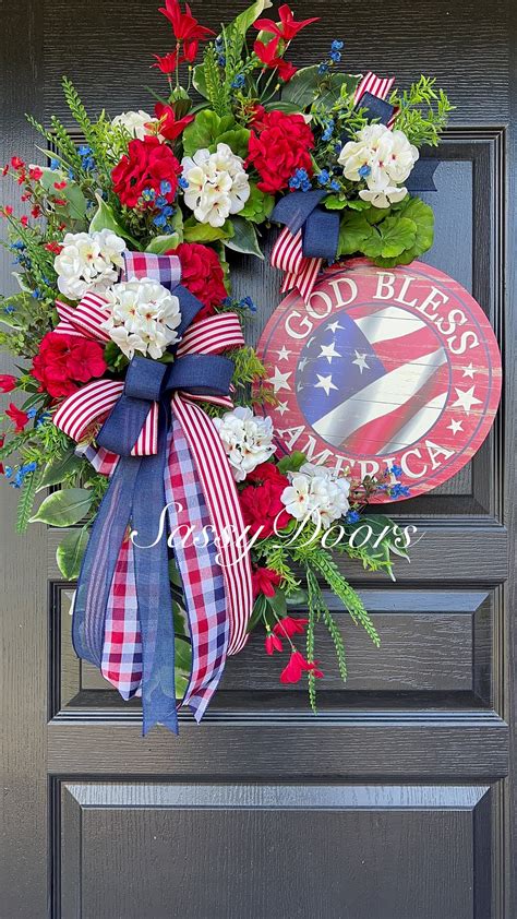 Patriotic Wreath Military Wreath Memorial Day Wreath July 4th