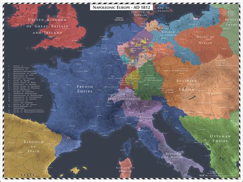 The Napoleon Empire At Its Peak In 1812 Reurope