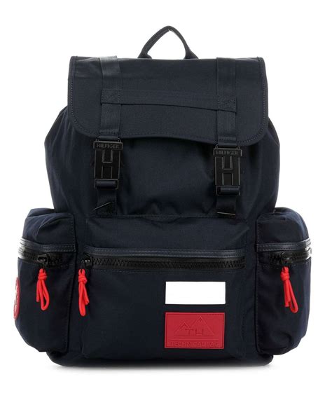 Tommy Hilfiger Outdoor Nylon Flap Backpack Blue Tommy Hilfiger