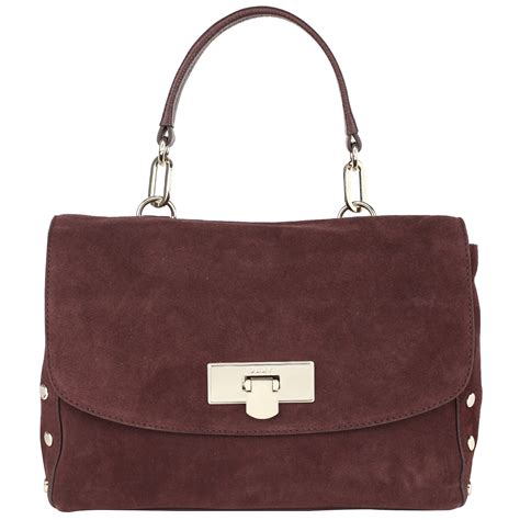Бордовая замшевая сумка с откидным клапаном DKNY Suede R3122061-636 ...