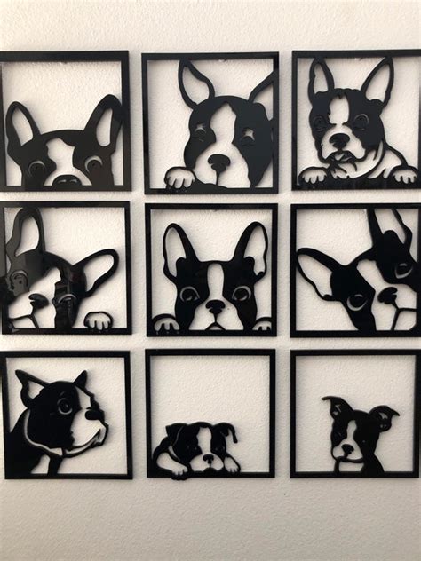 Boston Terrier Wall Art Etsy