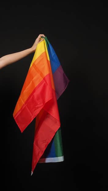 Bandera lgbtq o lesbiana gay bisexual transgénero queer u orgullo homosexual Foto Premium