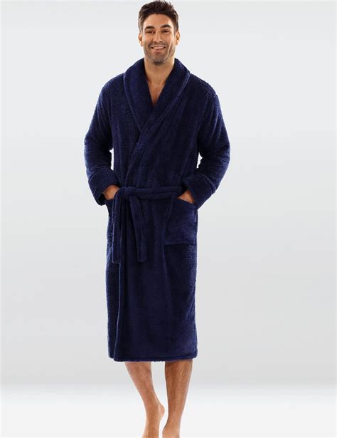 Szlafrok Dkaren Male Housecoat M Navy Blue Ceny I