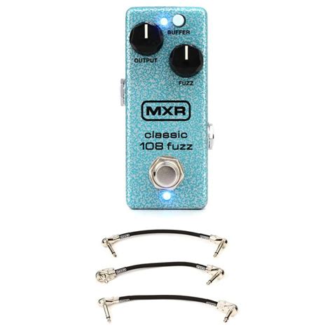 Mxr M296 Classic 108 Fuzz Mini Pedal With 3 Patch Cables Sweetwater