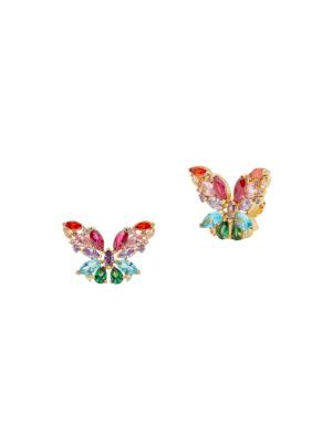 Kate Spade New York Social Butterfly Goldtone Rainbow Cubic Zirconia