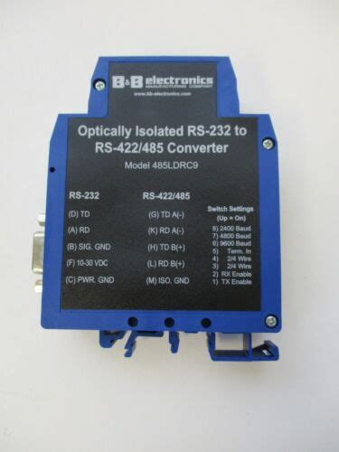 Bandb Optically Isolated Rs 232 To Rs 422485 Converter Model 485ldrc9 Ebay