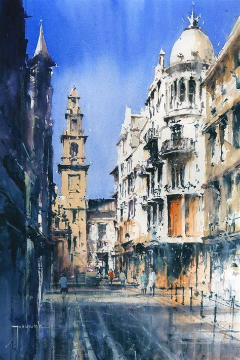 Michał Jasiewicz Watercolor architecture Watercolor landscape