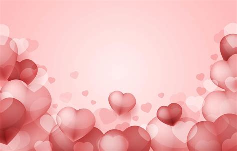 valentine's day background with lots of heart shaped balloons in the ...