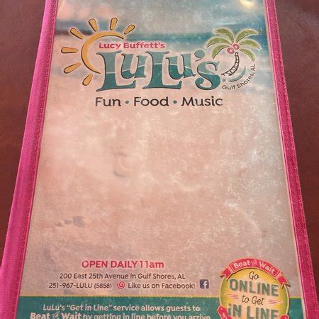 LuLu's Gulf Shores - Menu, Prices & Restaurant Reviews - TripAdvisor