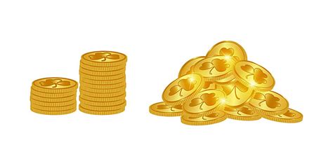 Vector Clipart Of A Gold Coin Isolated On A White Background Vector ...