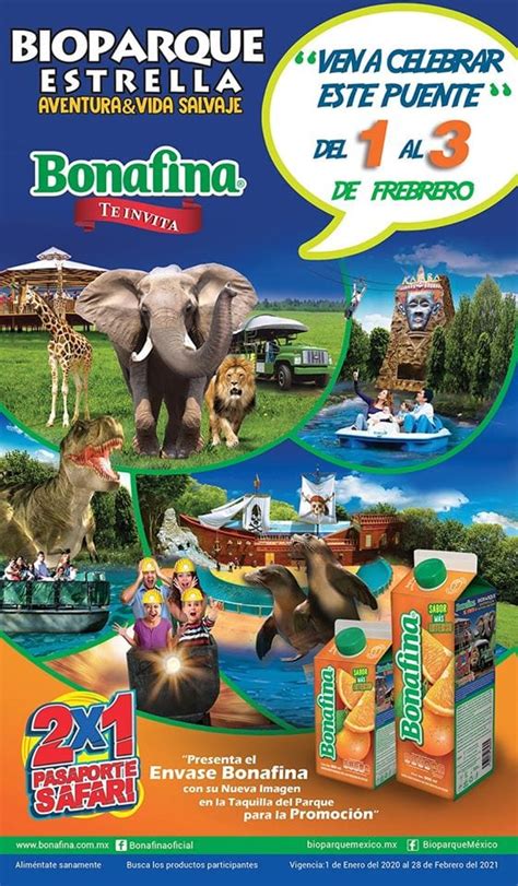 Promoción Bonafina Bioparque Estrella de 2x1 en Pasaporte Safari