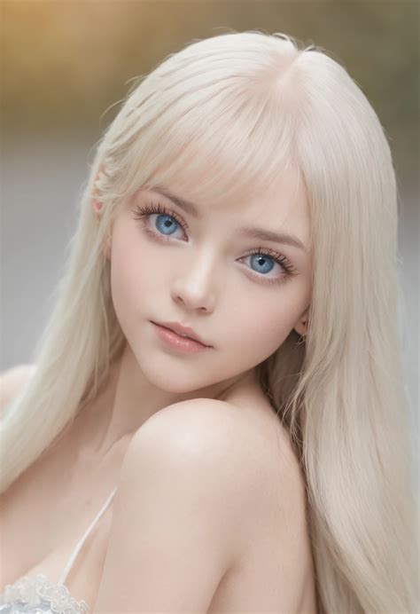 A Close Up Of A Woman With Long Blonde Hair And Blue Eyes SeaArt AI