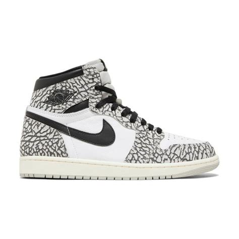 Nike Air Jordan 1 Retro High OG White Cement Tech Grey Muslin Black