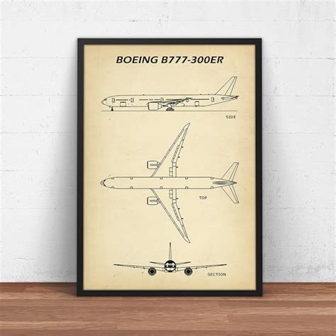 Boeing 777 Blueprint - Etsy