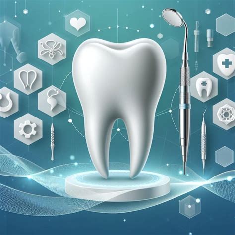 Premium Photo Vector Dentist Medical Background With D Tooth Design