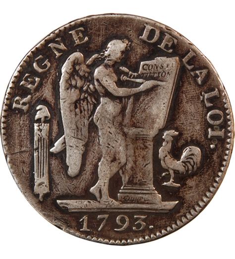 Louis Xvi Convention Ecu De Livres A Paris Argent Tb