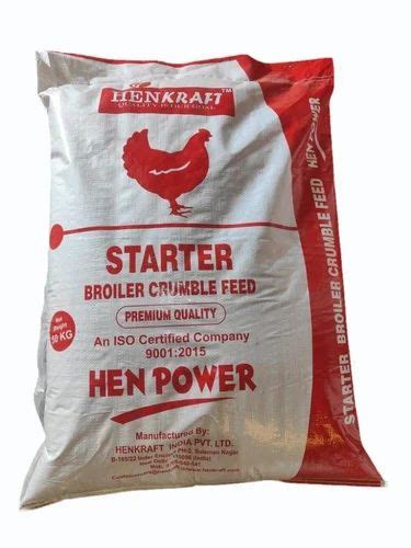 Henkraft Hen Power Starter Broiler Crumble Feed Packaging Type HDPE